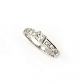 18k White Gold Princess Cut Diamond Ring 0.67ct 18k White Gold Princess Cut Diamond Ring 0.67ct